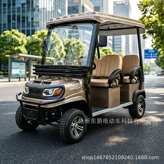 可配新能源拉客载客电动四轮车代步休闲车载人送客电瓶车顶棚四轮