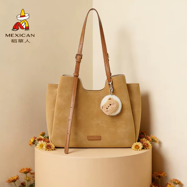 Scarecrow Bag Women's 2026 New Fashion Versatile Casual Commuter Large Capacity Tote Bag Single Shoulder Crossbody Women's Bag