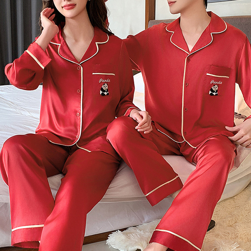 Pajamas de boda recién casados set de tamaño grande 200 kg de hielo rojo engordado para aumentar el novio y la novia MC0002