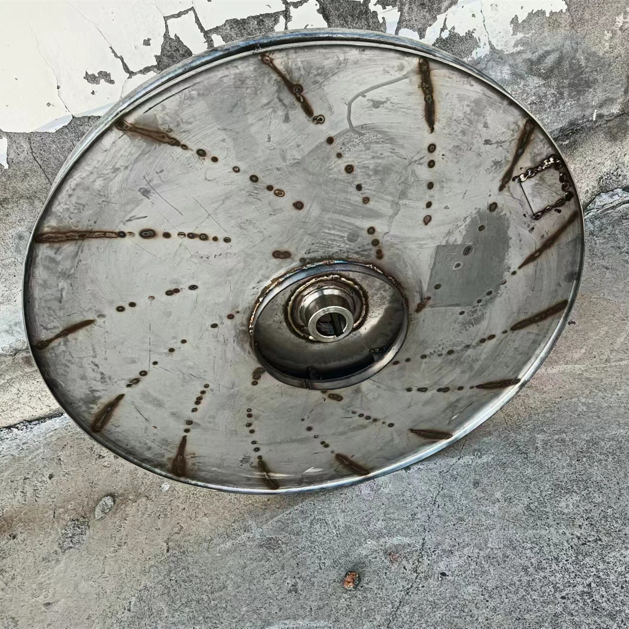 不锈钢材质翻边叶轮AZY13.20-033.3-1汽轮机轴封抽风机专用叶轮