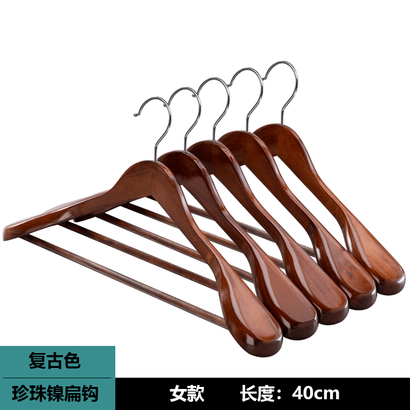 Percha de ropa de madera de hombro ancho de madera maciza percha de traje sin costuras abrigo de ropa de hombre percha de ropa de tienda de ropa percha de madera para el hogar