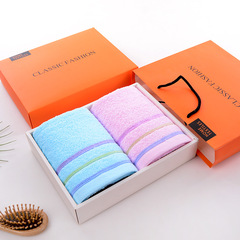 Cotton Towel Face Wash Home Use Absorbent Wedding Birthday Gift Box Logo Embroidered Printed Wholesale