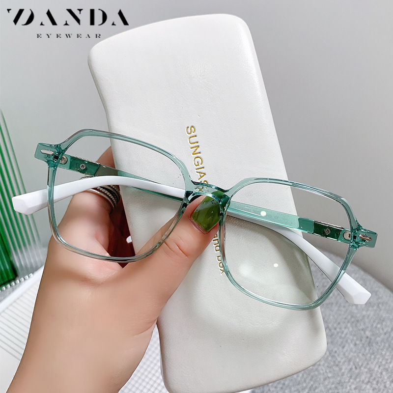 Nuevo Marco de gafas lisas de las mujeres marco grande anti-Luz Azul gafas lisas hombres TJ862 ultra ligero TR90 miopía gafas