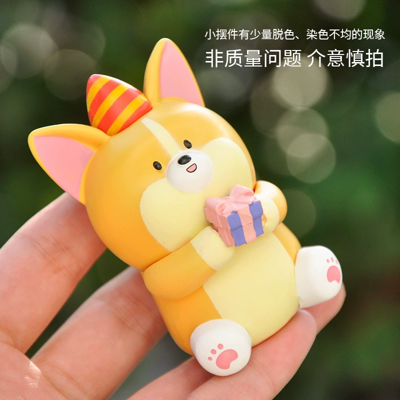 Новинка милый бургер Корги модель tide play blind box девочка сердце настольный сетевой декор декоративная красная машина интерьер