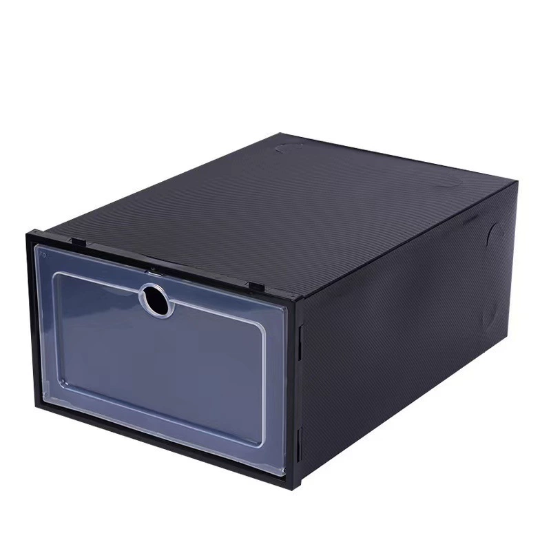 Transparent Flip Shoe Box — Thicker Stackable Plastic Drawer, Dustproof Storage (Small & Large)
