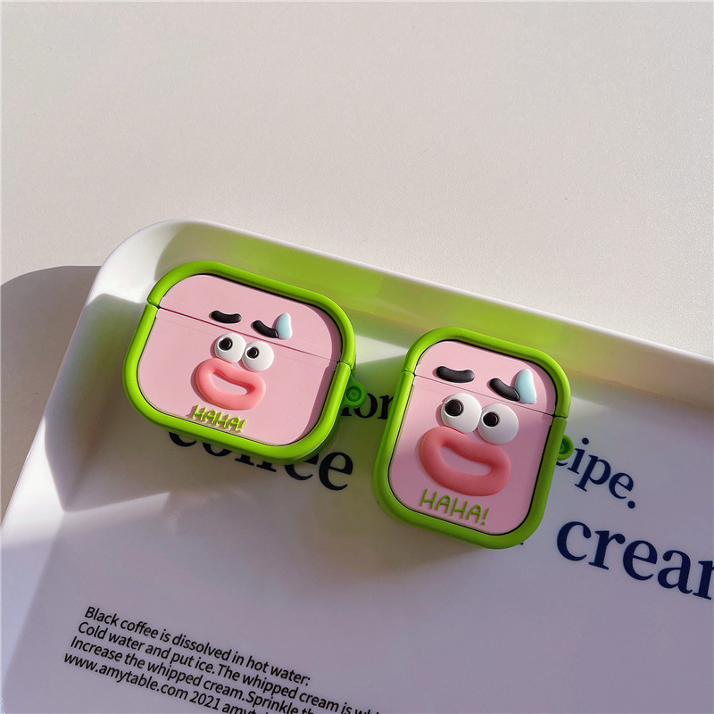 個性小丑表情適用蘋果AirPods Pro藍牙耳機殼AirPods1/2代新3代潮
