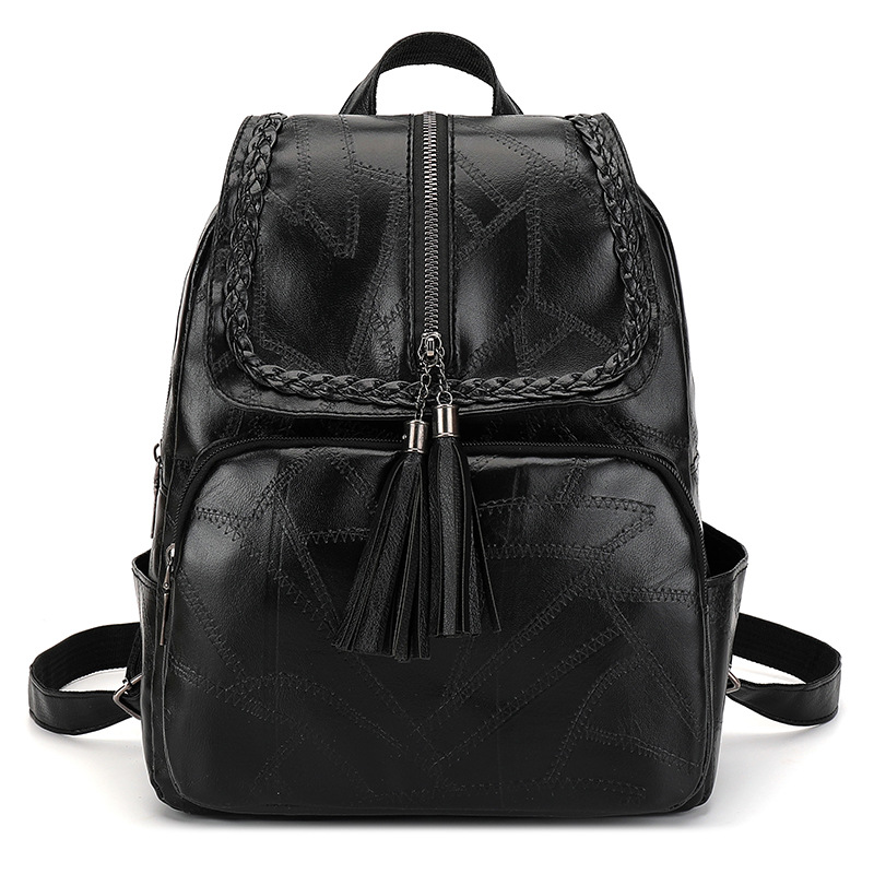 2023 nueva mochila de estudiantes mochila de cuero suave damas mochila de moda coreana mochila de viaje antirrobo al por mayor