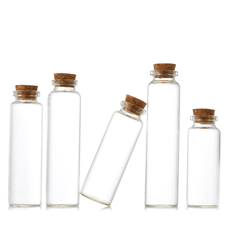 Botella de tubo de bayoneta de 30mm de diámetro que deseen botella de vidrio de corcho Cordyceps botella de medicina botella de té perfumada botella de deriva
