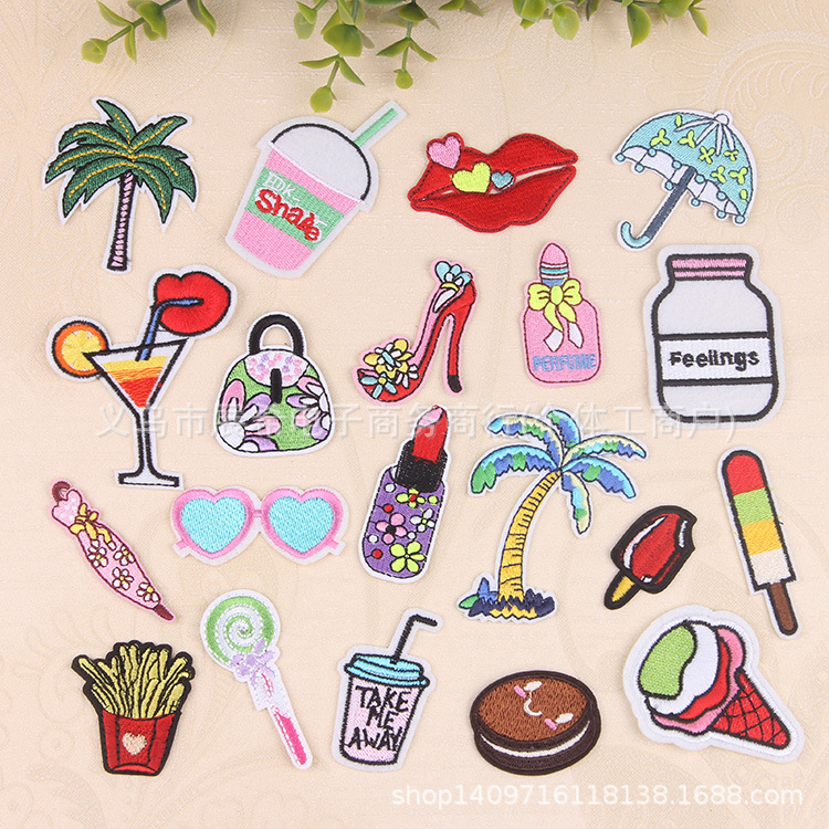 summer style embroidery Patches cloth sticker clothes pants decoration ironing embroidery accessories