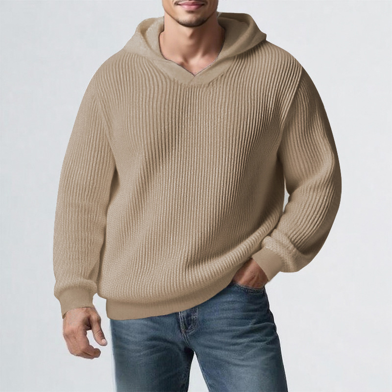 Herren Kapuzenpullover Strickjacke Für Herbst Und Winter_voghion.com