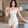 Bra less banquet dress， high-end light luxury， niche， buttocks included dress