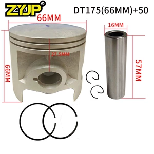 Motorcycle piston DT175 is suitable for YAMAHA DT175 cylinder diameter 66mm displacement 175cc motorcycle sleeve plug