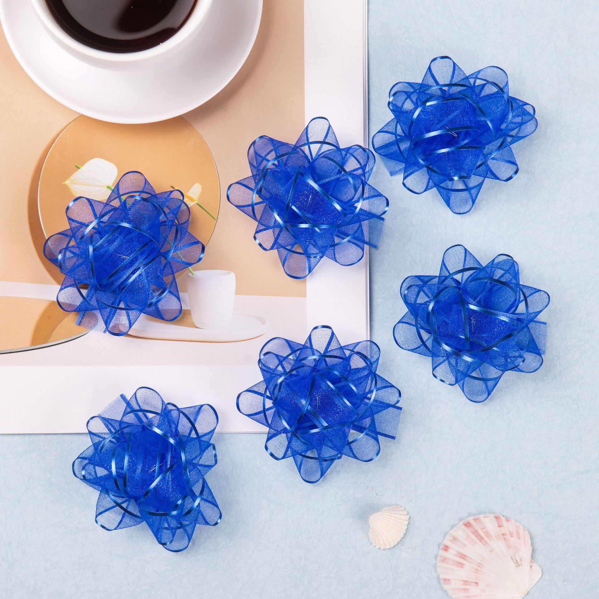 Nuevo paquete de regalo de Navidad de flores transfronterizas 1.6cm * 3 pulgadas 24 paquetes