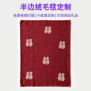 A类半边绒秋冬毛毯定制针织休闲毯文创IP礼品定制空调毯挂毯盖毯