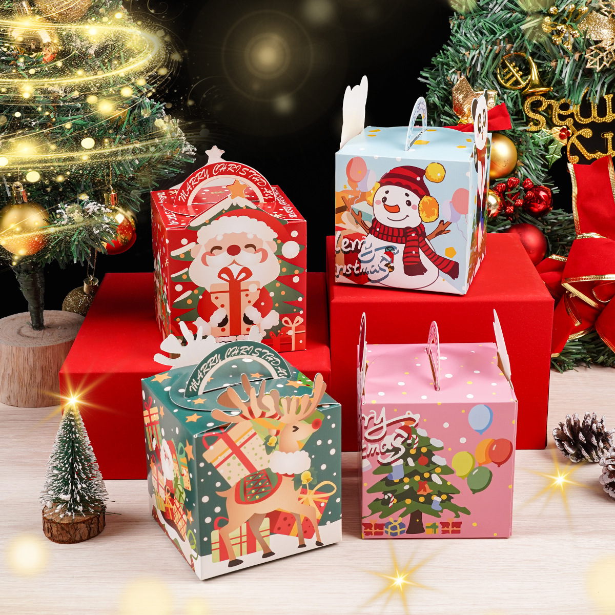 Navidad Apple caja de regalo regalo regalo de Nochebuena caja de mano nueva explosión venta al por mayor