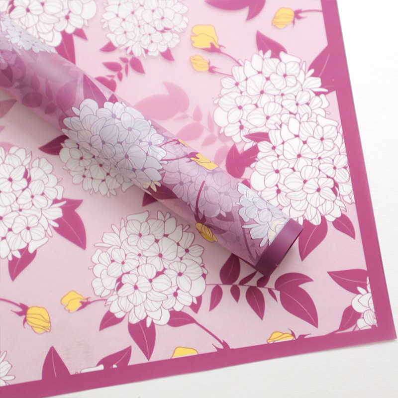 Huaxi hortenida bordes translúcidos papel de embalaje de flores comercio exterior transfronterizo ramo diy florista papel de embalaje de flores