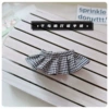 Houndstooth pleated skirt