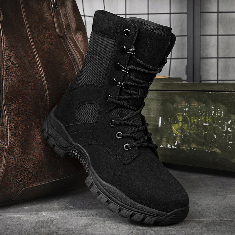 Zapatos de montaña al aire libre como zapatos de entrenamiento, botas tácticas, botas militares, botas del desierto, botas de senderismo, botas del desierto, hombres y mujeres, viajes obligados