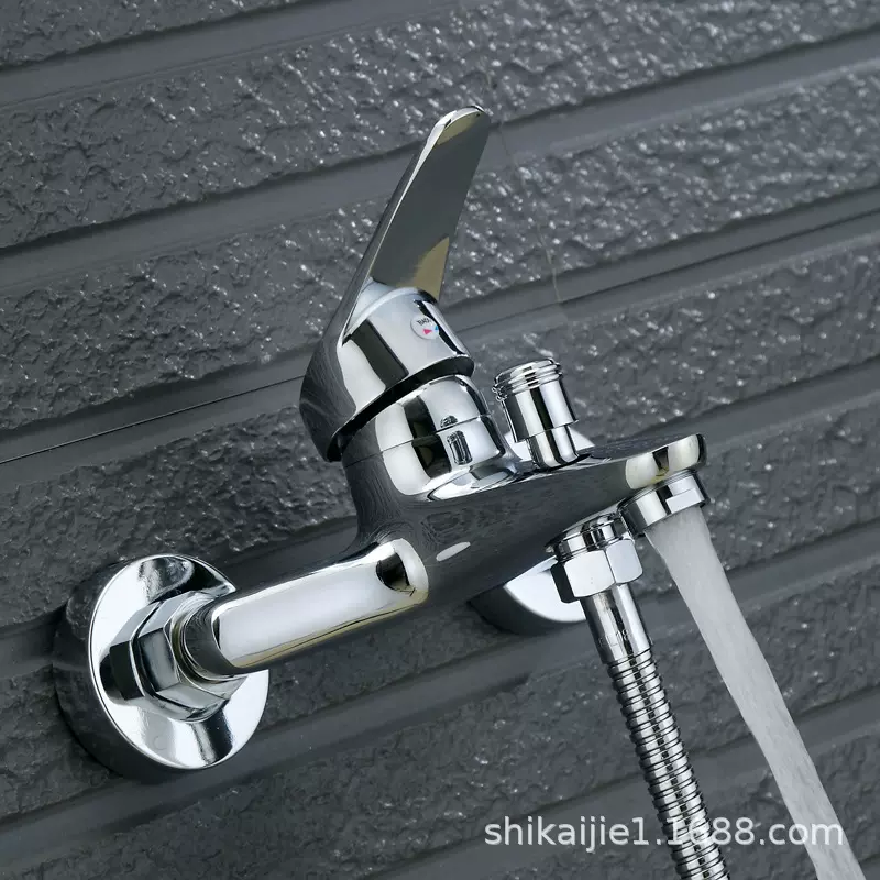 厂家直供铜赛洛三联浴缸冷热混水阀淋浴器三联入墙式暗装混水龙头