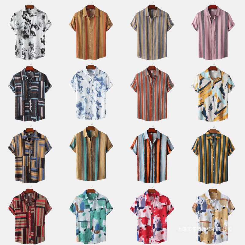 Cross-Border Export Aliexpress Ebya2022 Summer Hawaiian Style Casual Beach Vacation Printed Men's Shirt Cross-Border Export Aliexpress Ebya2022 Summer Hawaiian Style Casual Beach Vacation Printed Men's Shirt