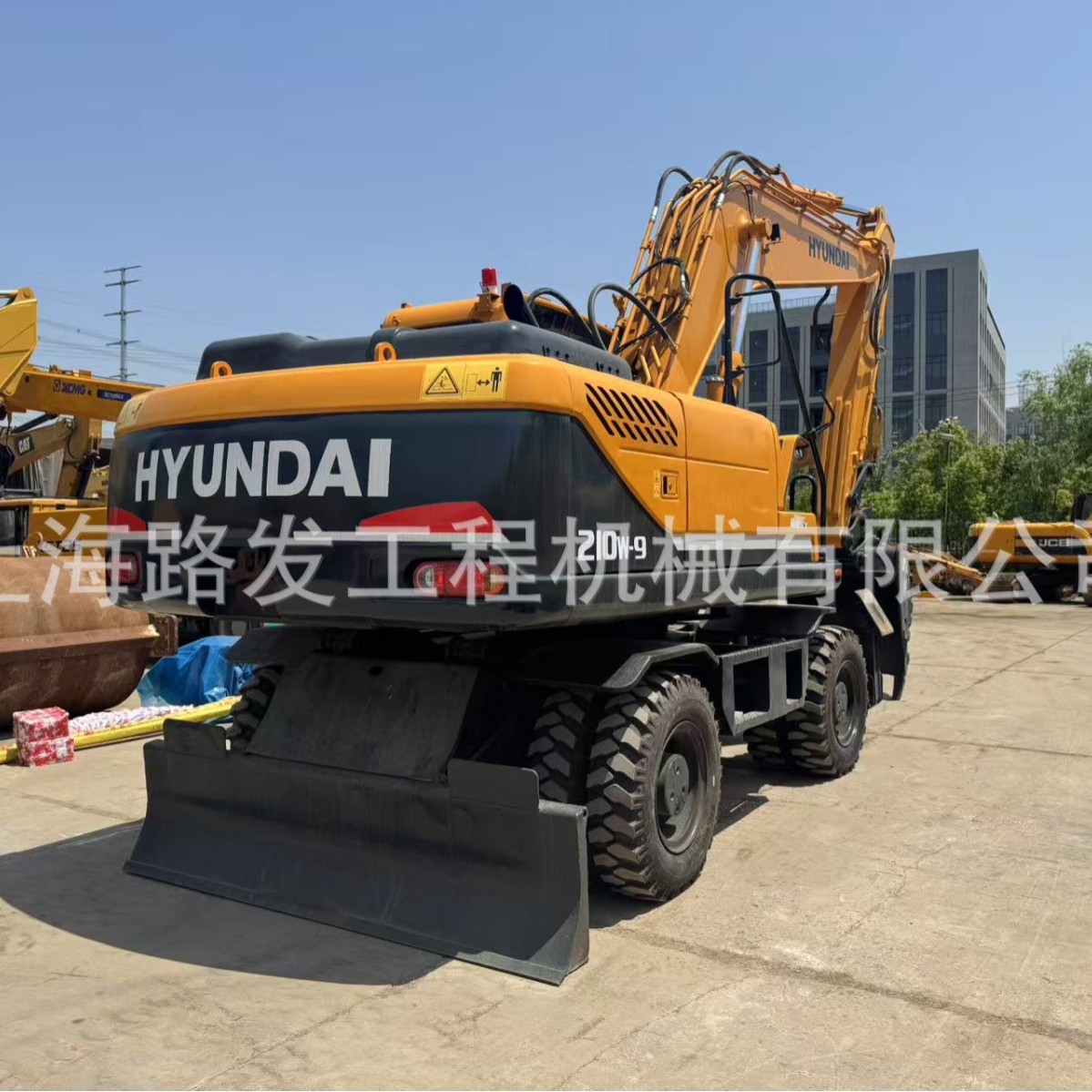 Exportación de comercio exterior de segunda mano Hyundai 210W - 9 excavadoras de ruedas para la venta
