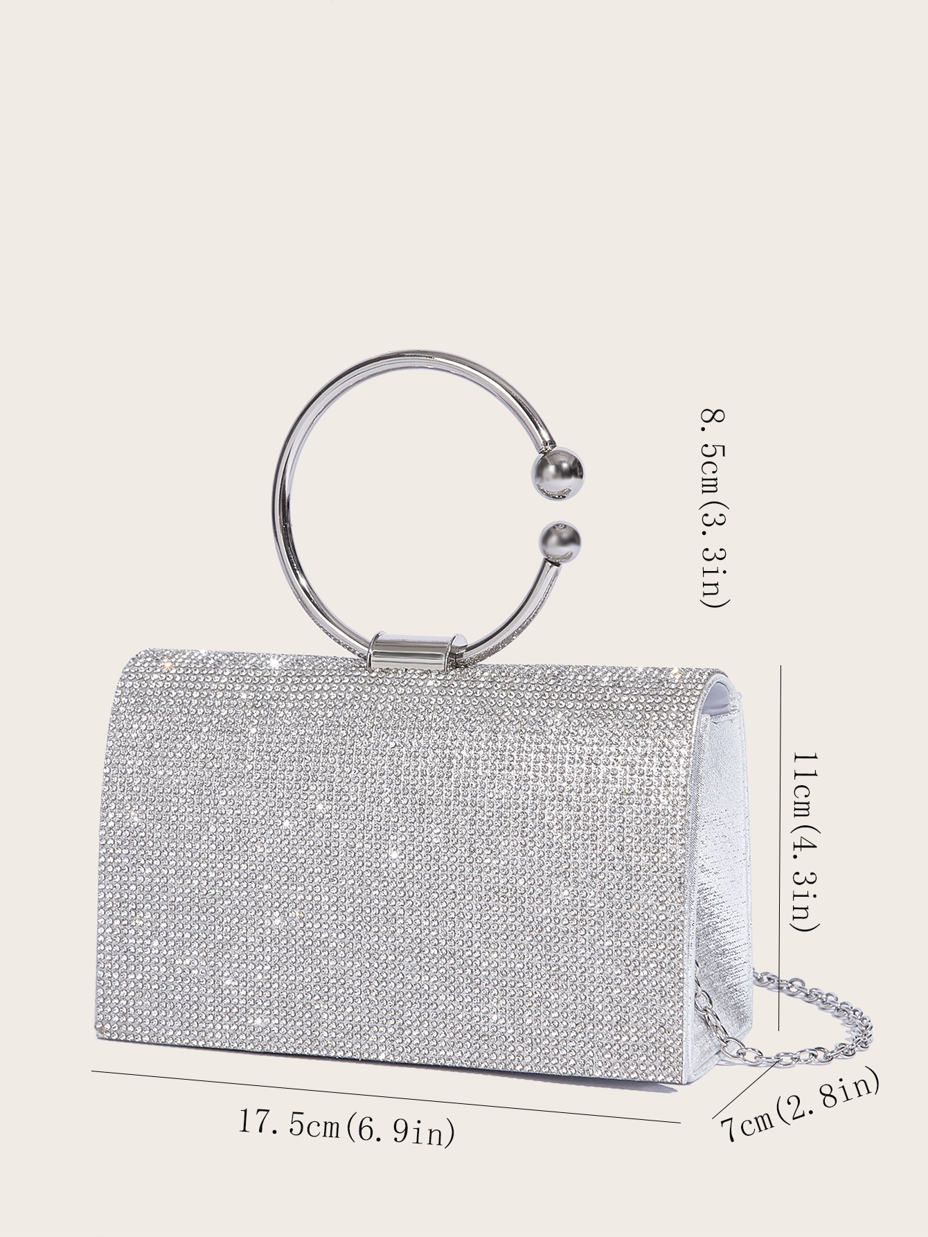 Nuova borsa da sera lucida da donna, elegante, in PU, per matrimoni e feste_voghion.com