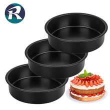 工厂现货6-10寸圆形不粘固底 蛋糕模具 烤箱用慕斯磨具家用烘焙模