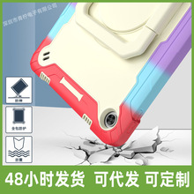 适用联想Tab M10Plus 3rd背带撞色硅胶手环支架军工级防摔保护套