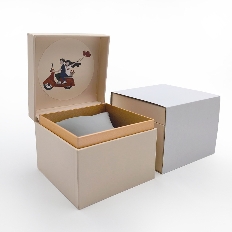 Shenzhen ladies watch box spot manufacturers wholesale exquisite pink flip watch box gift confession watch box spot