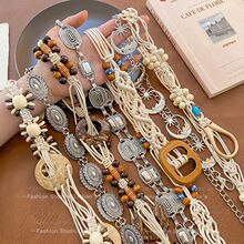 波西米亚腰带女2025新款腰链民族风流苏腰绳度假风连衣裙小众配饰