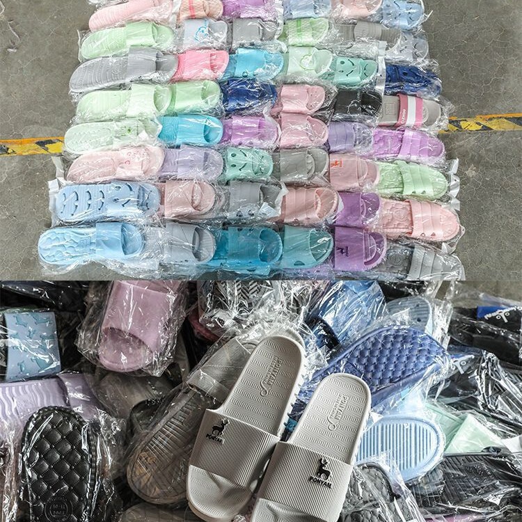 Special Offer Sandals and Slippers for Wholesale at Street Stalls, Home Slippers for Night Market Stalls, Thick-Soled Women's Summer Outdoor Wear, Non-Slip