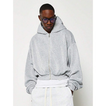 X 28032 Solid Zip Hooded Sweatshirt ��ɫ������ñ���¿羳