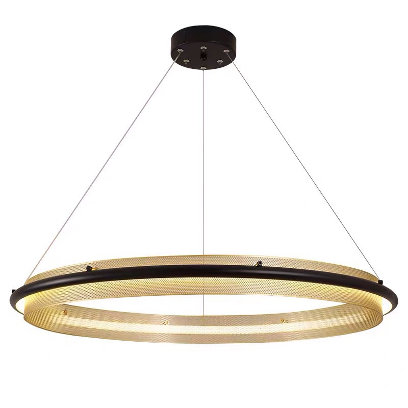 Chandelier modelo nórdico modelo creativo minimalista modelo de malla circular moderna comedor bar dormitorio sala de estar retro