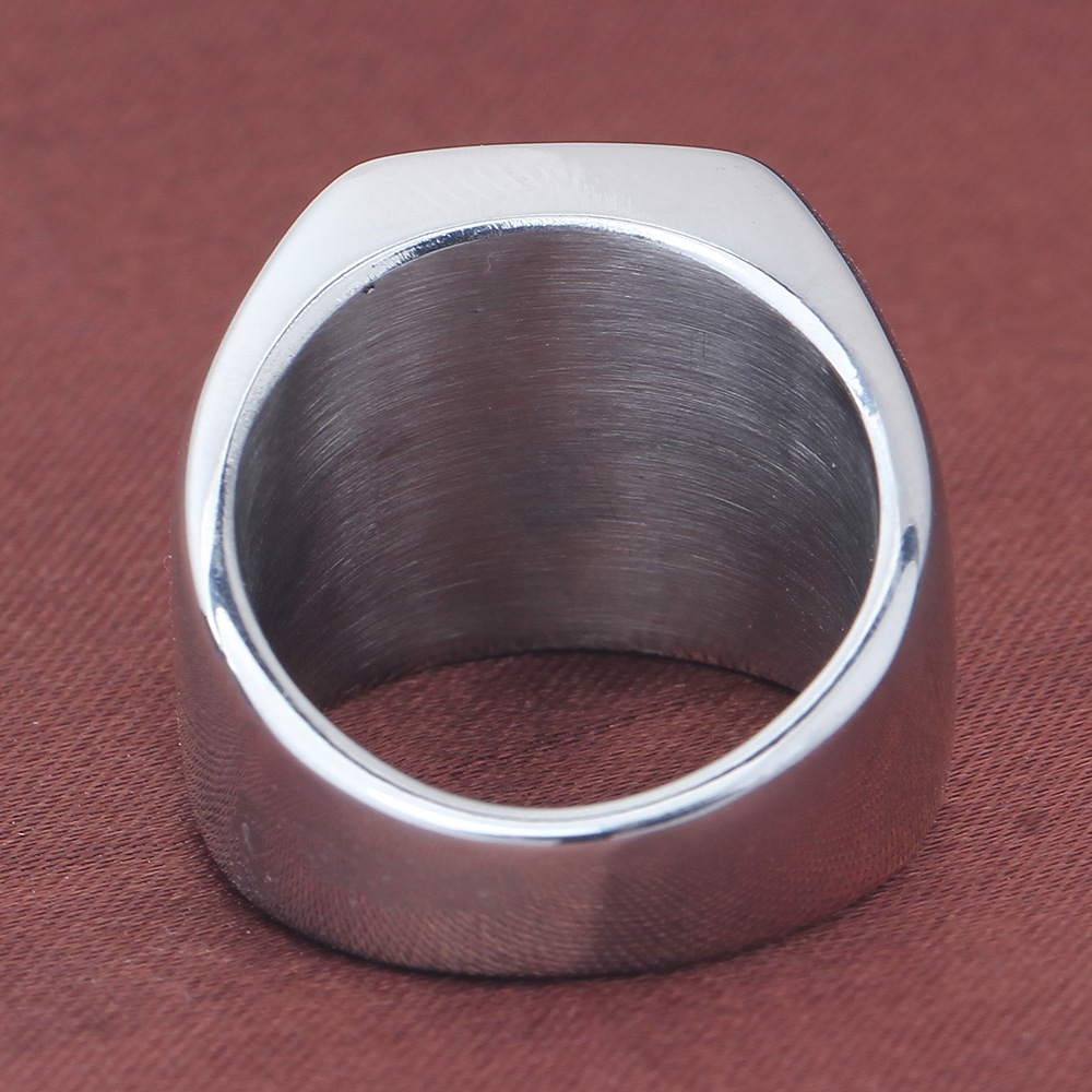 17g Weight Rings Classification 5, 6, 7 Ring Size 1 Piece Quantity Party, Street Occasion Titanium Steel Material Solid Color Pattern All Seasons Season Men's Gender Plating Design Hip-Hop, Simple Style Style Hip-Hop Simple Style Solid Color Titanium Steel Plating Men's Rings Men Band Rings 9