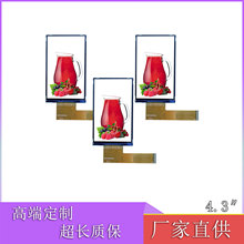 4.3寸IPS480*800竖屏充电脏汽车仪表工业设备仪器仪表高清显示屏