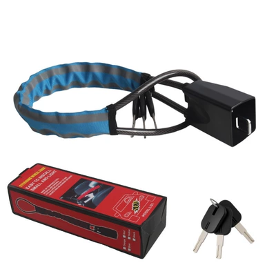 belt buckle lock universal anti-theft — Car lock - blue-gray-three-keys