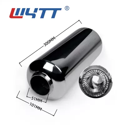 back pressure straight-through silencer, Exhaust pipe - 03-1051c51-interface-300-long-vortex-tornado