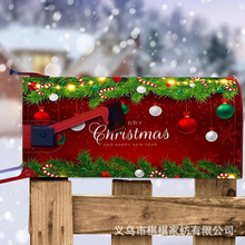 亚马逊新款松紧邮箱套牛津布印花圣诞节花园信箱保护邮箱罩保护套