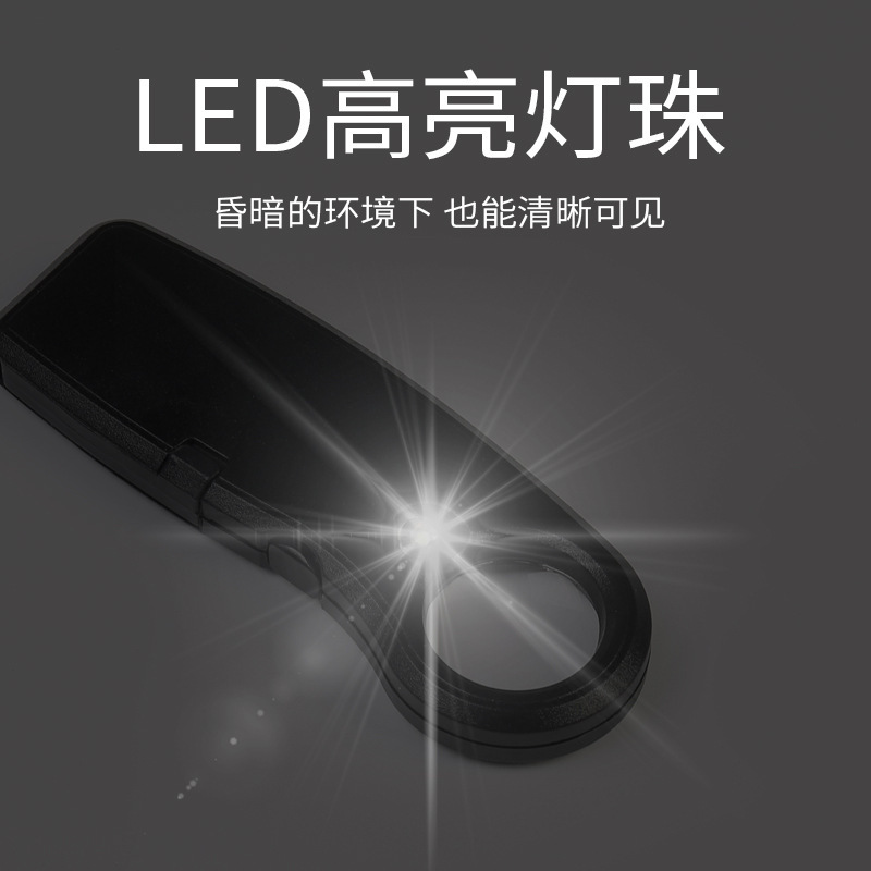 高精細 40 倍ポータブルハンドヘルド拡大鏡 2 LED ライトカードタイプアンティークジュエリーを高倍率で見る 21012|undefined