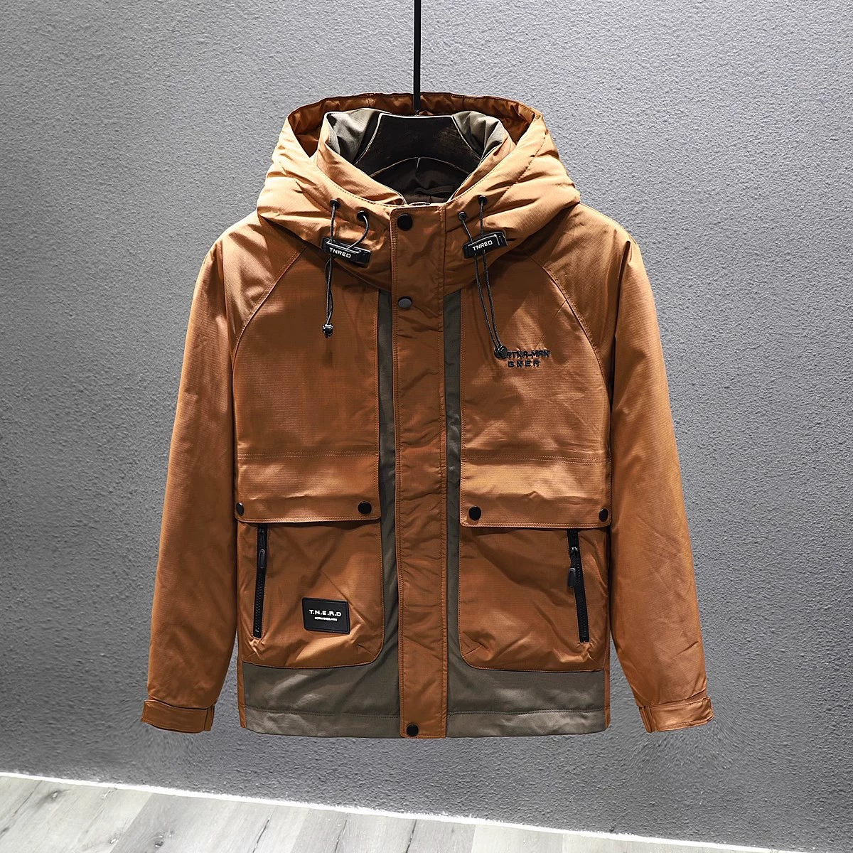 Пуховик с капюшоном, утиный пух, travel‑зима, размеры M–3XL