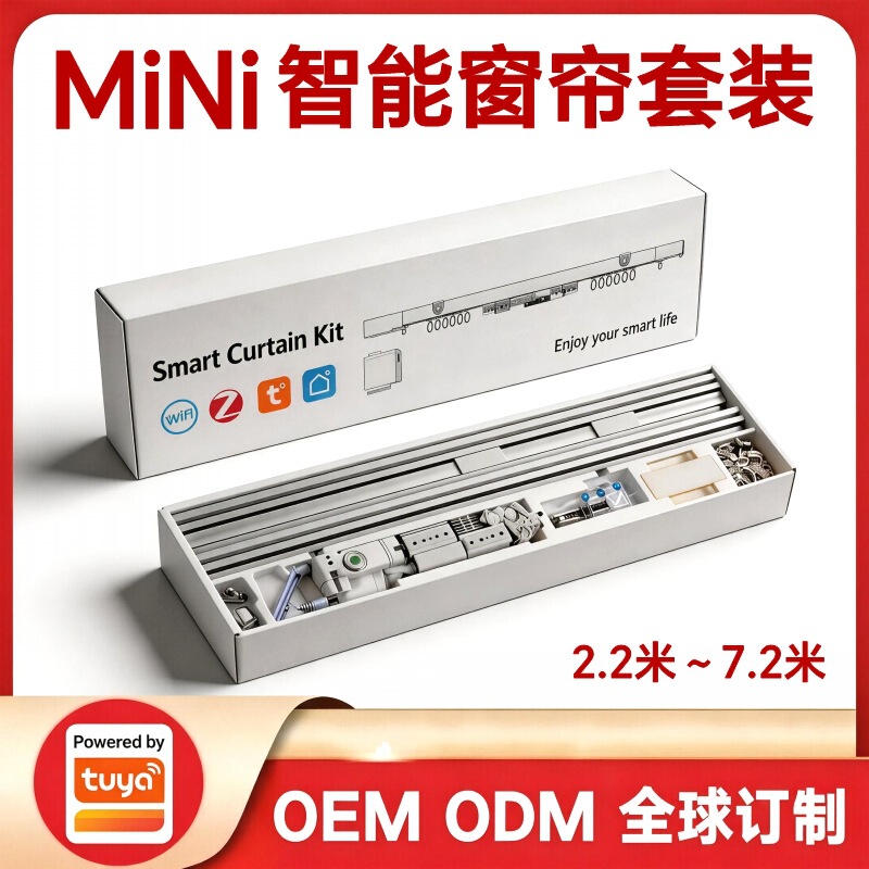 Graffiti scheme MINI small hidden portable smart curtain motor suit automatic opening and closing voice control