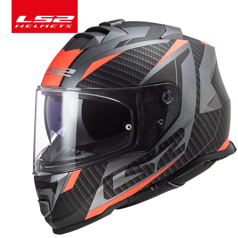LS2 casco de la motocicleta anti-niebla casco completo hombres y mujeres doble lente motocicleta corriendo casco 3C certificación Four Seasons universal FF800