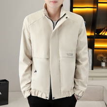 男士韩版立领夹克2025秋季新款男装青年时尚休闲简约潮流百搭外套