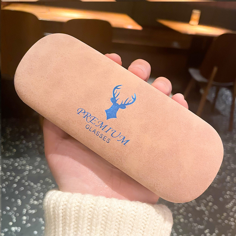 Myopia Glasses Case Ins Retro Artistic Simple Compression-resistant Glasses Storage Box Lightweight Portable Fashionable Deer Head Mirror Case Myopia Glasses Case Ins Retro Artistic Simple Compression-resistant Glasses Storage Box Lightweight Portable Fashionable Deer Head Mirror Case