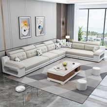大户型科技布沙发简约现代绒布沙发可拆洗布艺沙发客厅家具整装