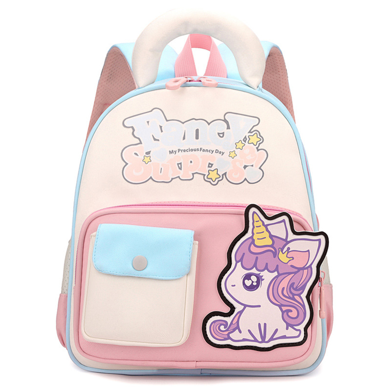 Caricatura tigre pequeño niño jardín de infantes nueva mochila de unicornio preescolar transpirable para niños y niñas de clase media y grande