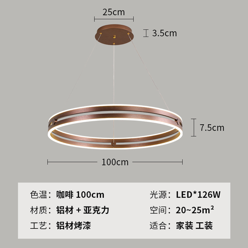 Modelo de comedor lámpara de lujo simple lámpara del dormitorio de lámpara muy redonda modelo de sala de estar diseñador de Italia del norte