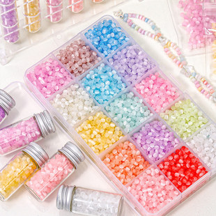 4mm Super Rainbow Brushed Cat's Eye Bead Bead Bead Bracelet Necklace Accessories DIY Handmade Beaded Material