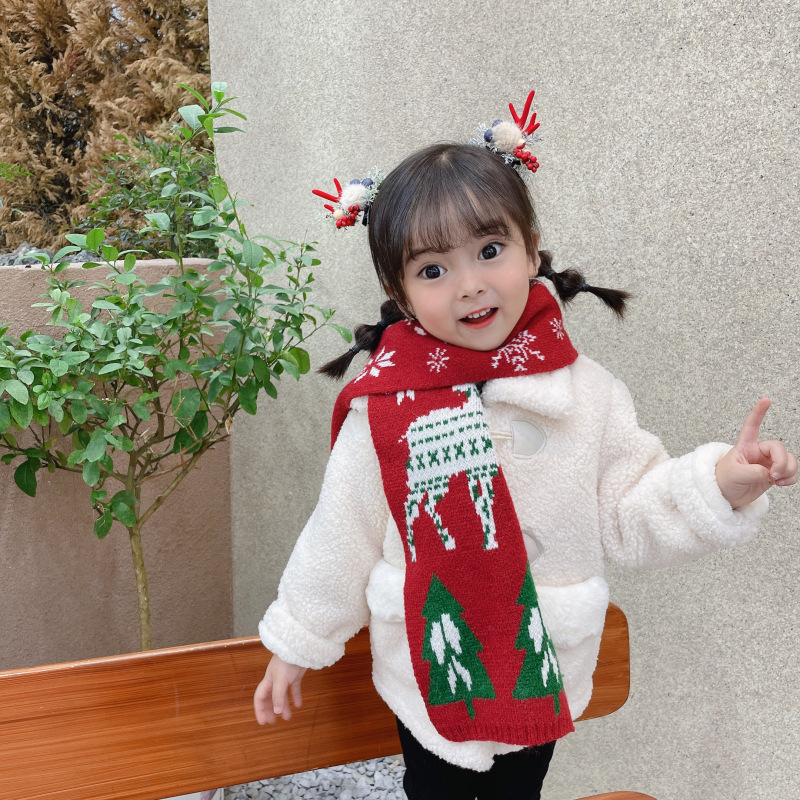 Christmas Children's scarf Girls Winter boys Autumn Winter warm bib windproof cute baby Christmas gift trend_voghion.com