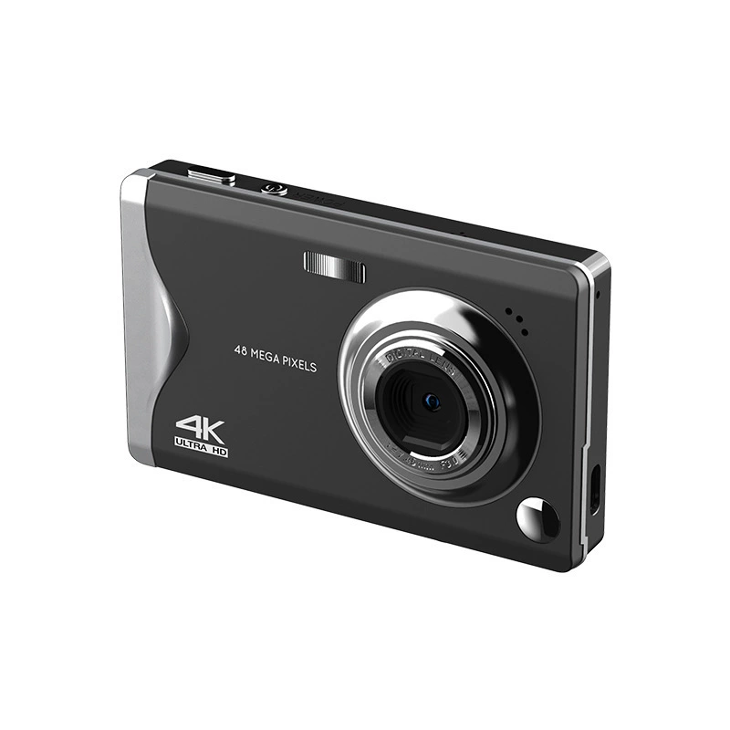 Цифровая камера с металлическим корпусом, 48 МП 4K, экран 3.0", зум 16x — для детей/начальной школы